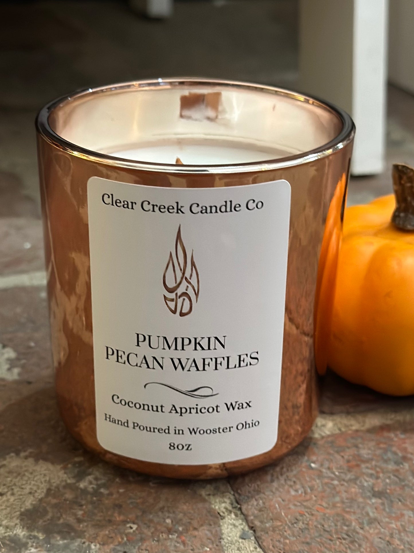 Pumpkin Pecan Waffles 8oz wood wick.